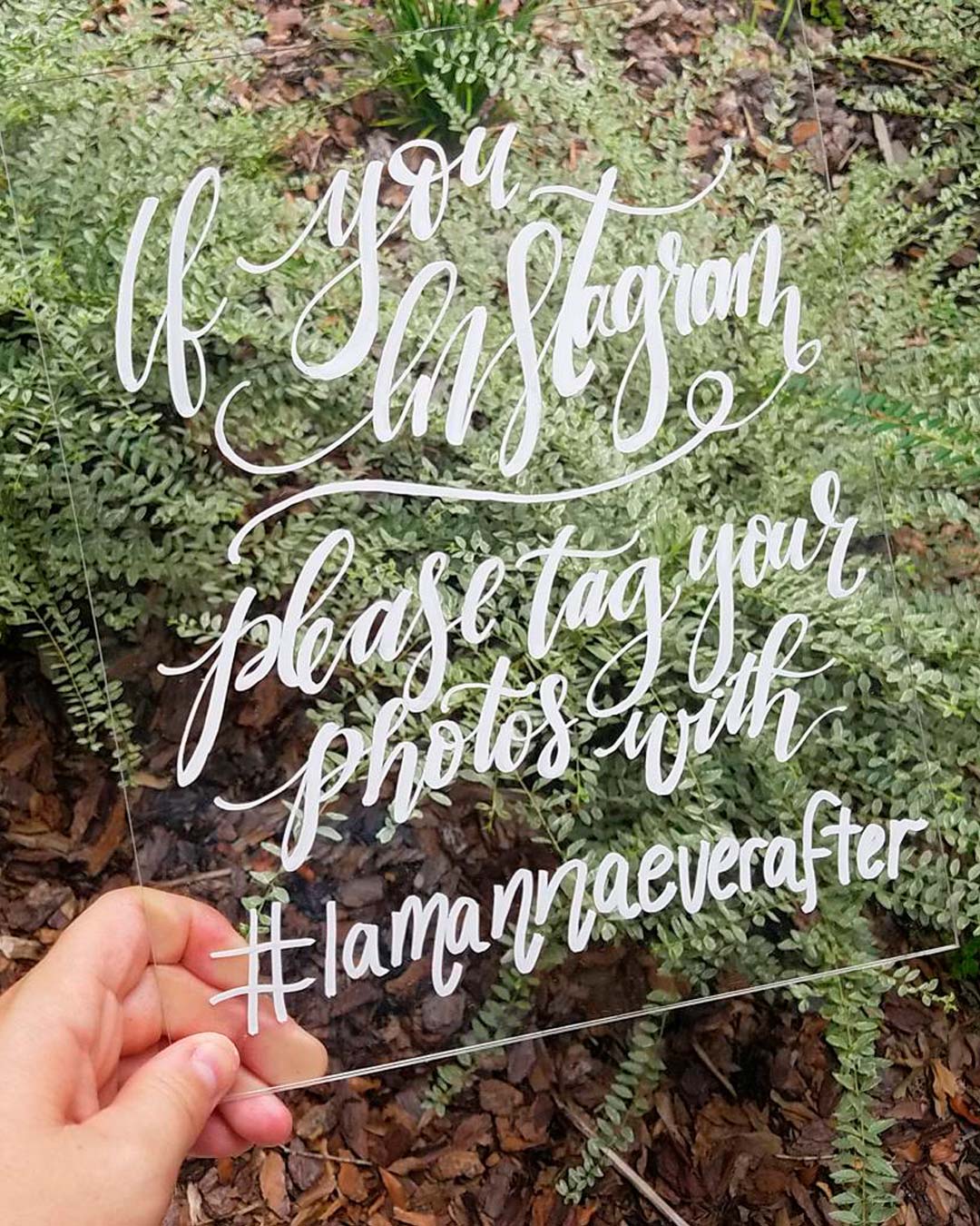 wedding hashtags by letter acrylic lamanna