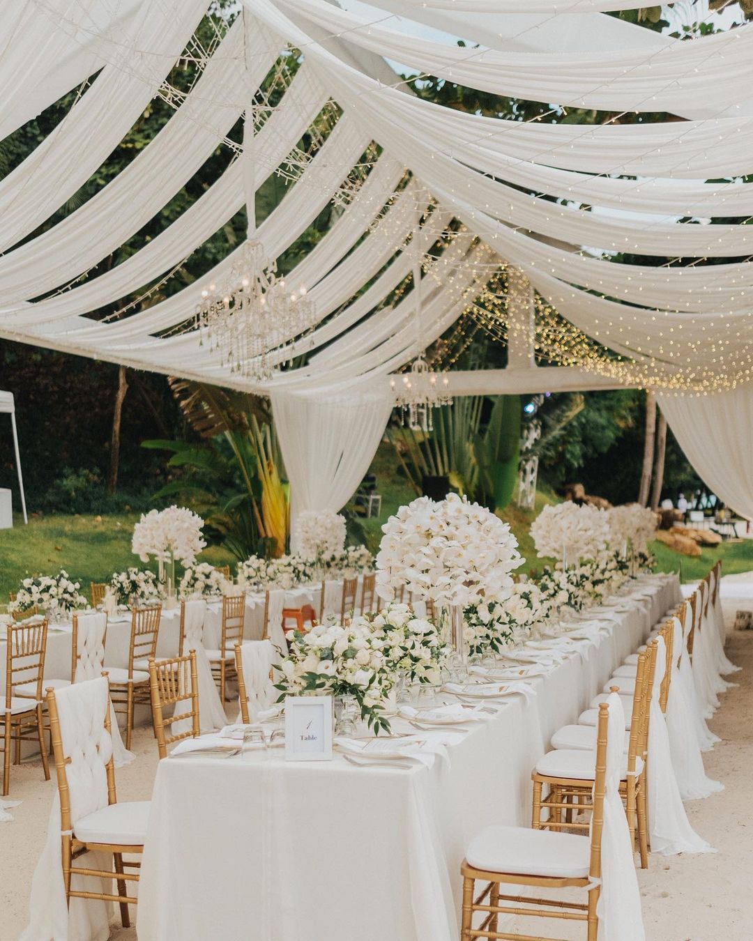 wedding tent elegant white reception under big tent