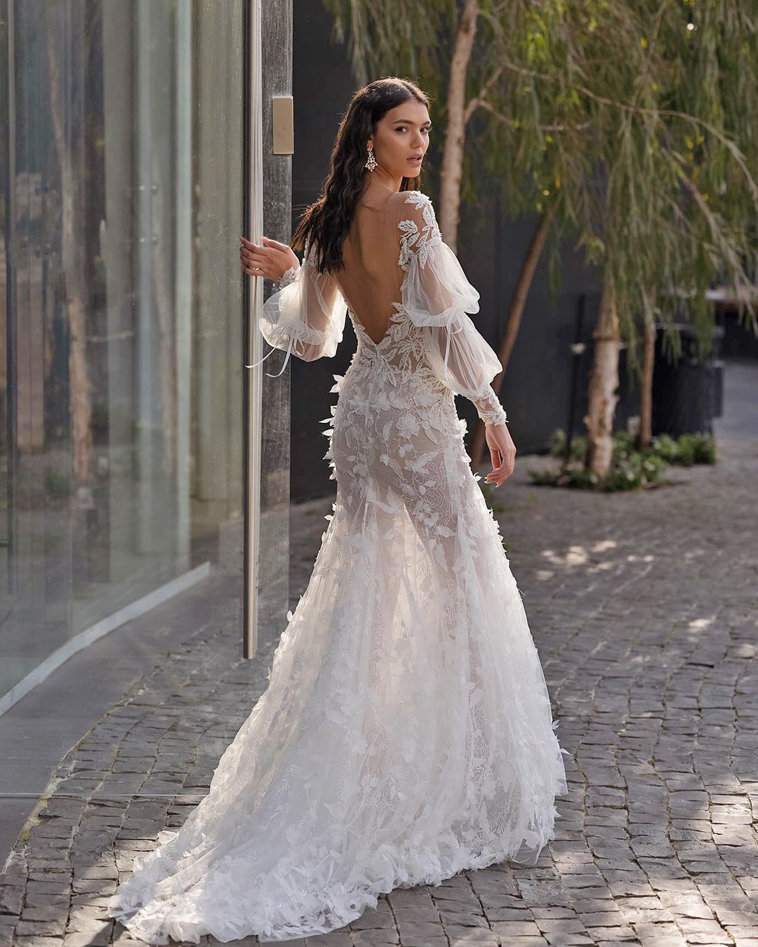best wedding dresses floral with sleeves sexy lian_rokman
