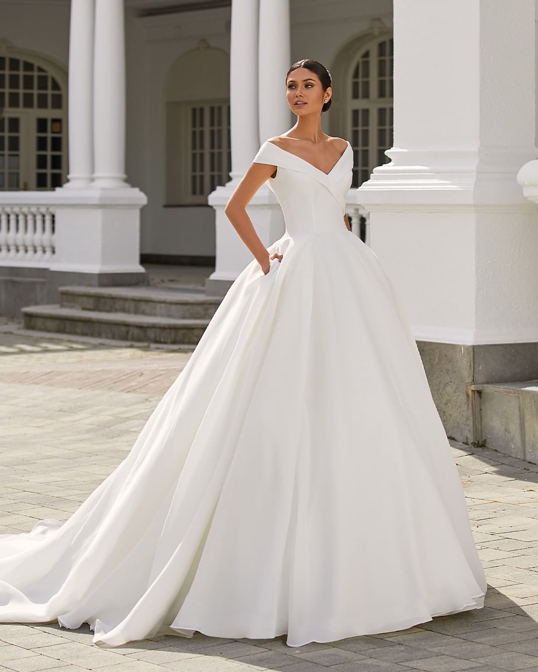 best wedding dresses simple ball gown v neckline pronovias