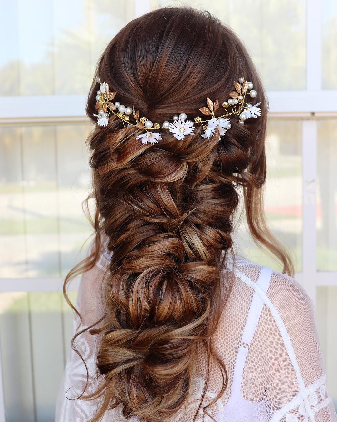 boho wedding hairstyles volume braid with elegant hair wine _vanessaospina_