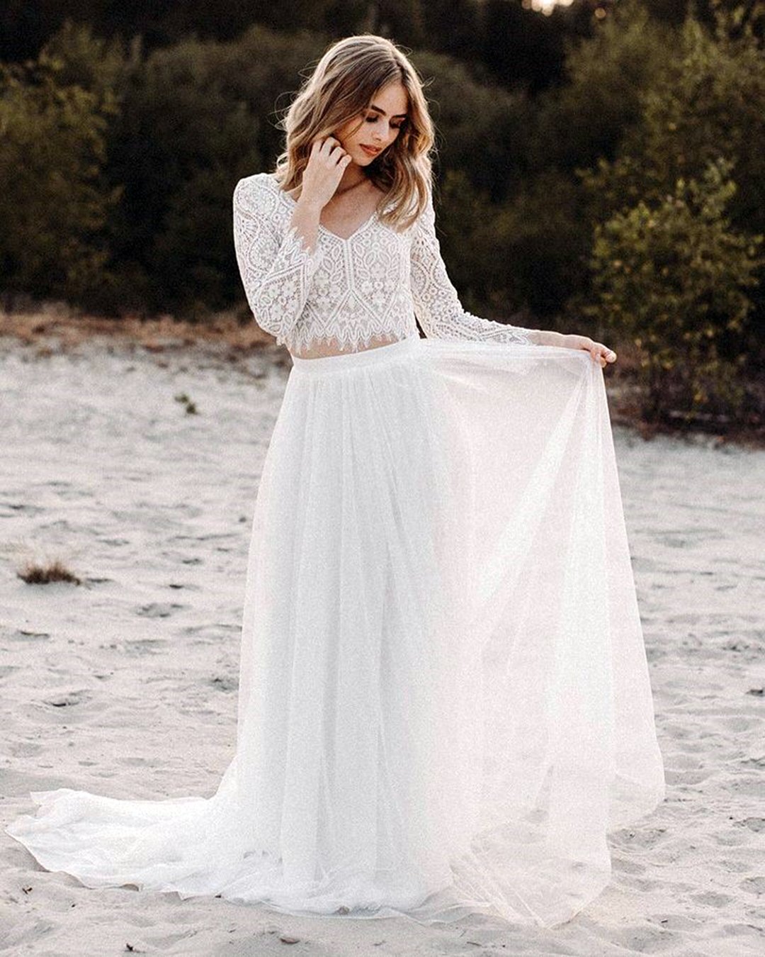 bridal separates long sleeved topper lightandlacecouture
