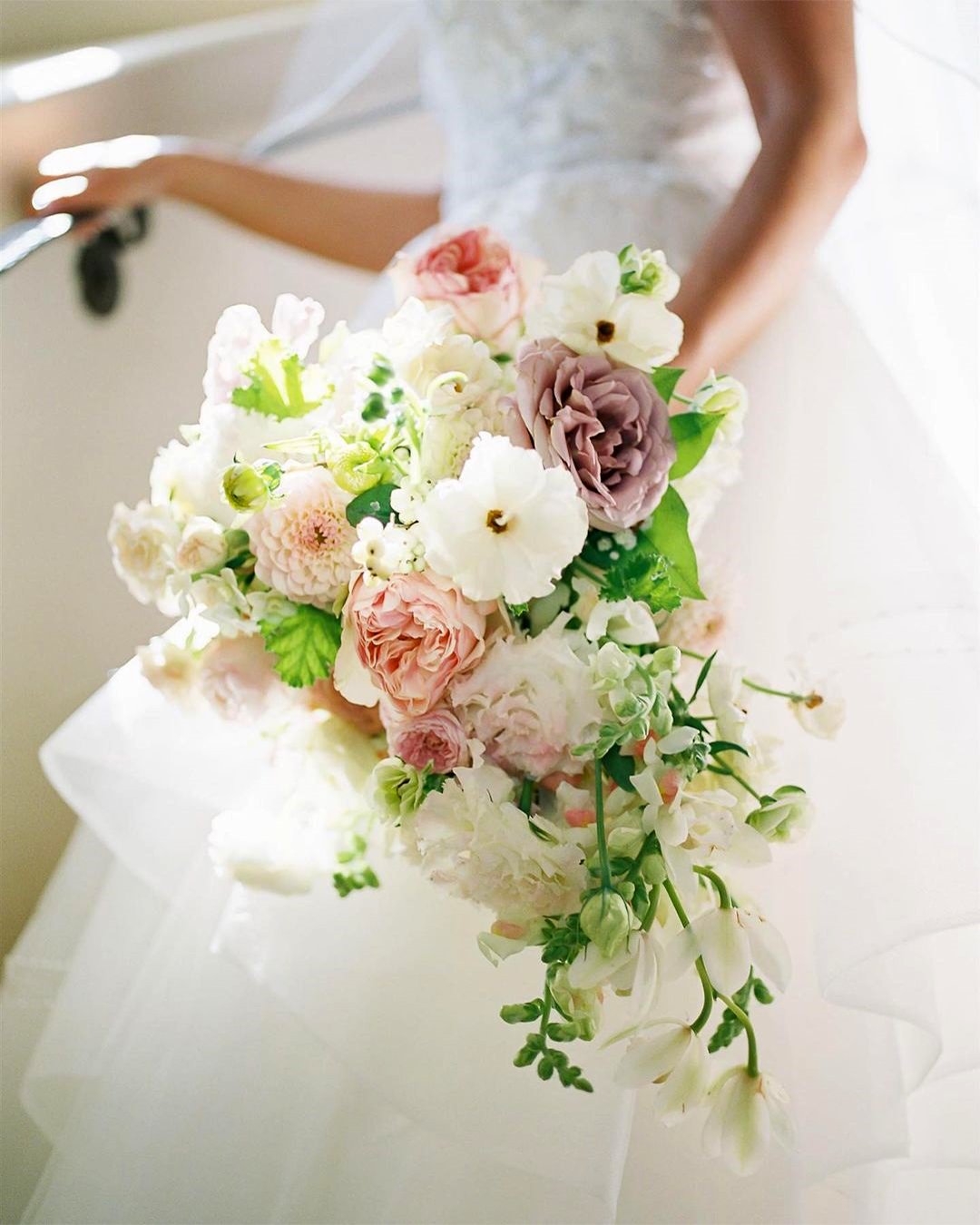 cascading wedding bouquets gorgeous bright bouquets
