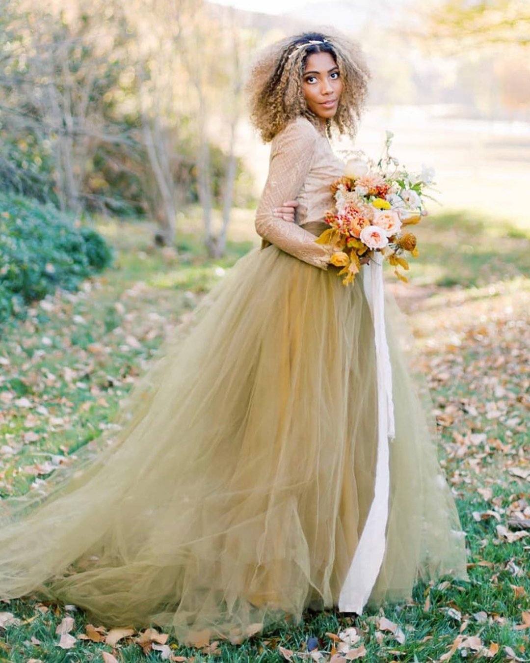 colourful wedding dresses yellow tulle skirt edenluxe