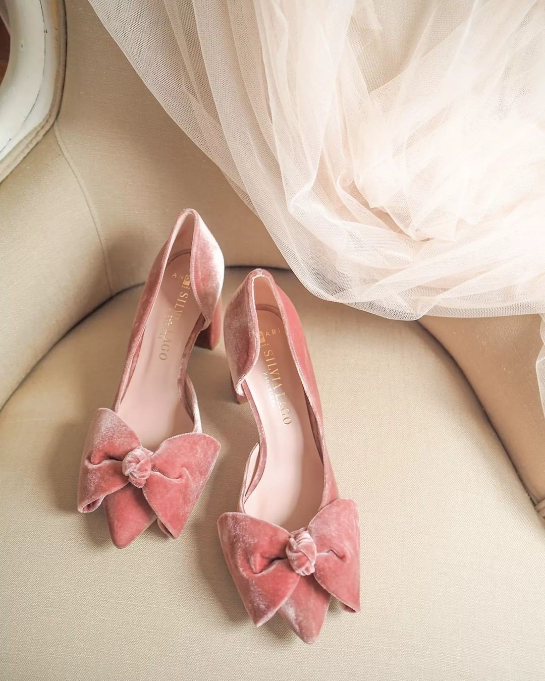 comfortable wedding shoes pink with bow silvialagobrand