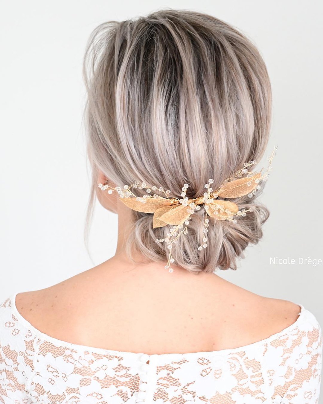 elegant wedding hairstyles simple textured updo nicoledrege