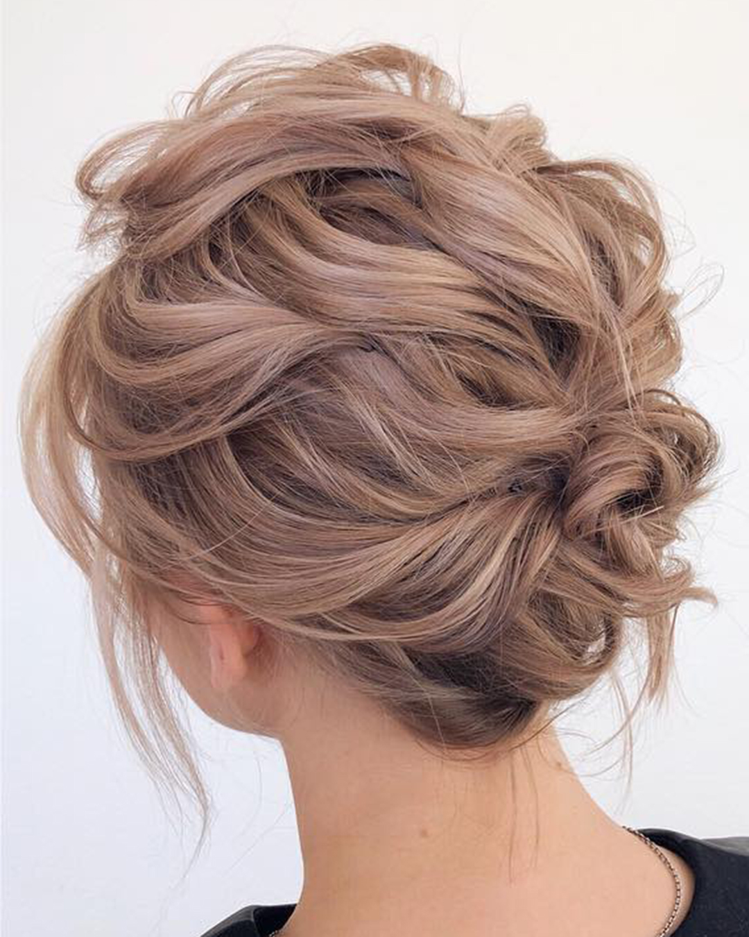 elegant wedding hairstyles textured updo for short hair nina.guchenkova
