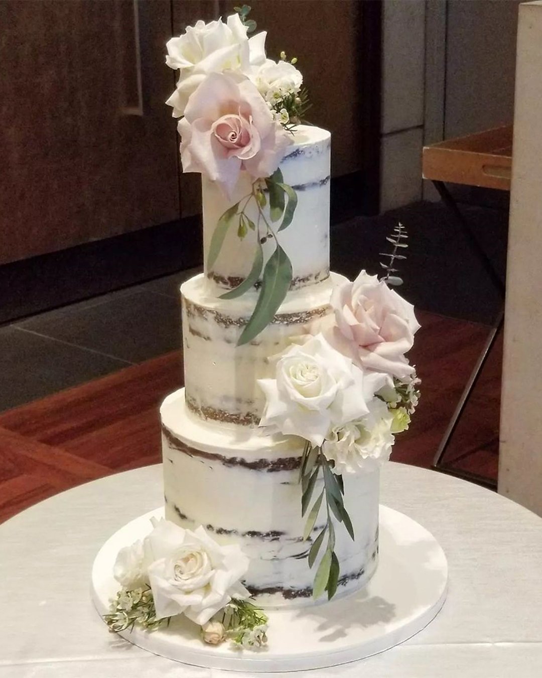 engagement party cakes almost naked cake