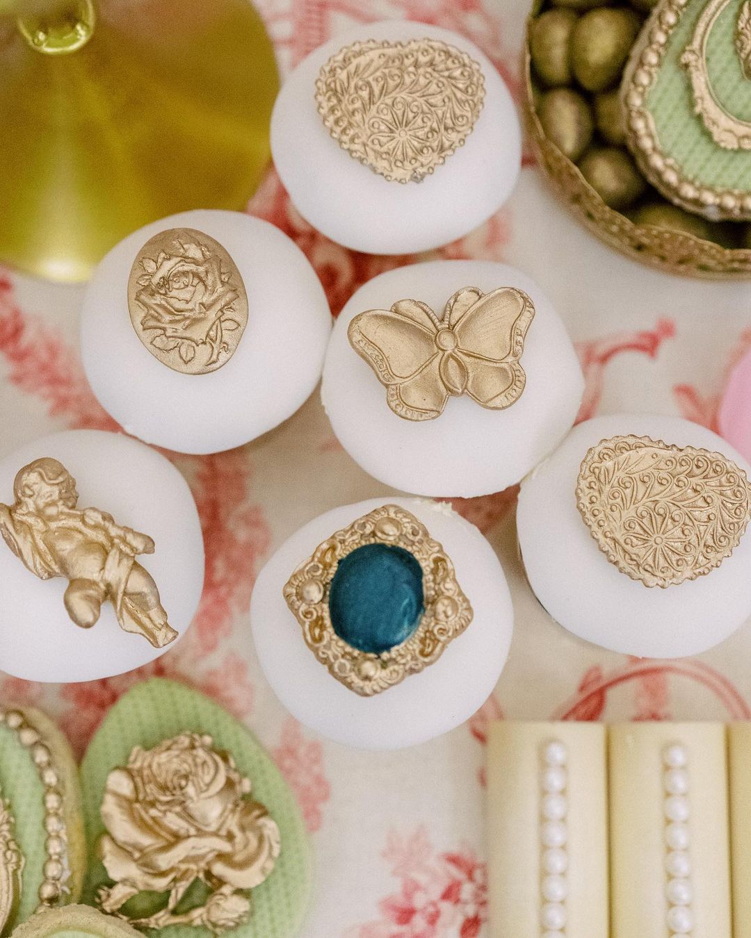engagement party cakes engaged vintage cookies