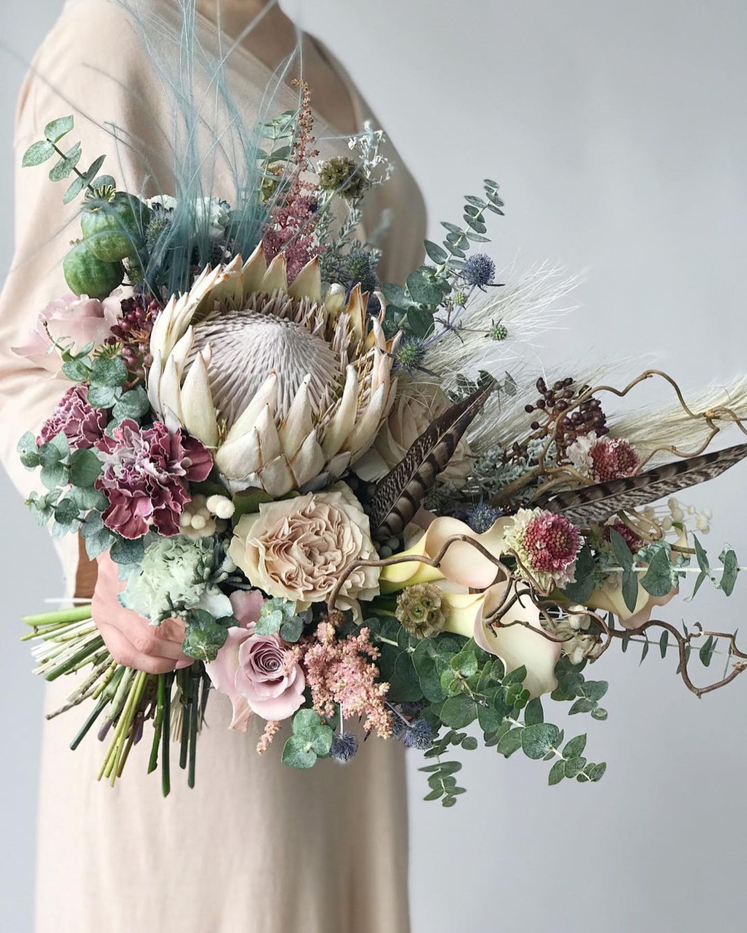 fall wedding bouquets autumn wedding bouquets with protea