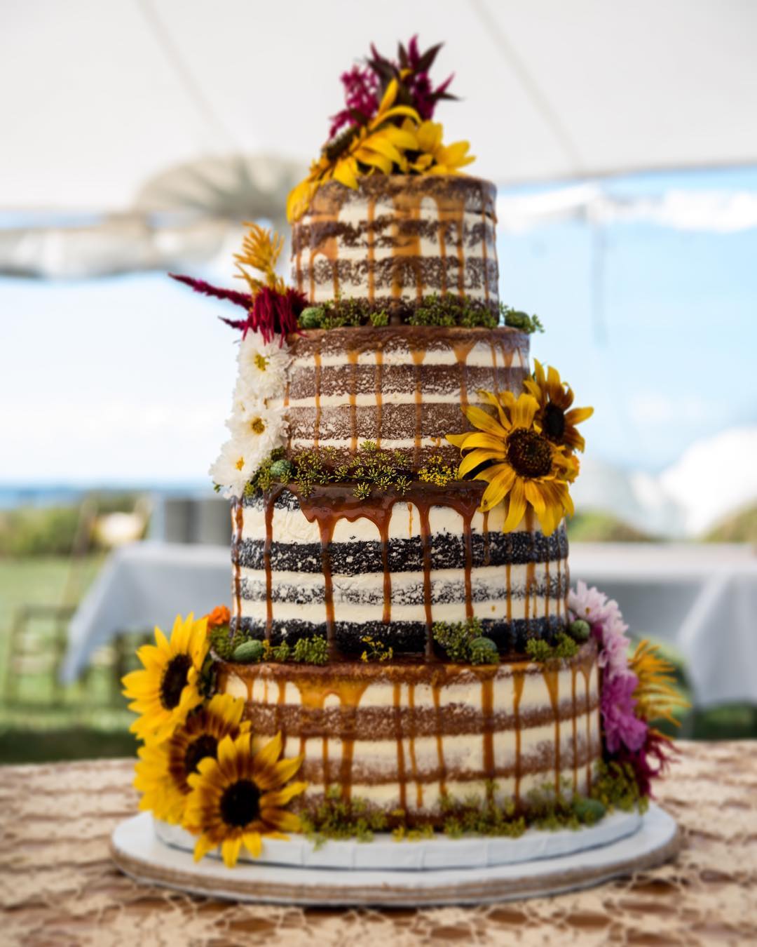 fall wedding cakes ideas wedding cake decor ideas with sunflowers