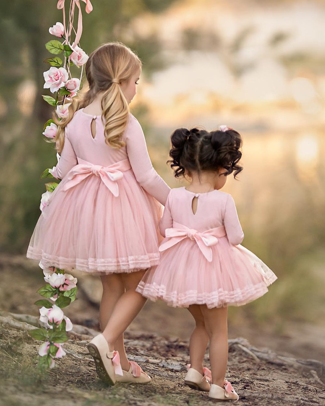 flower girl dresses simple blush with bows dollcakevintage