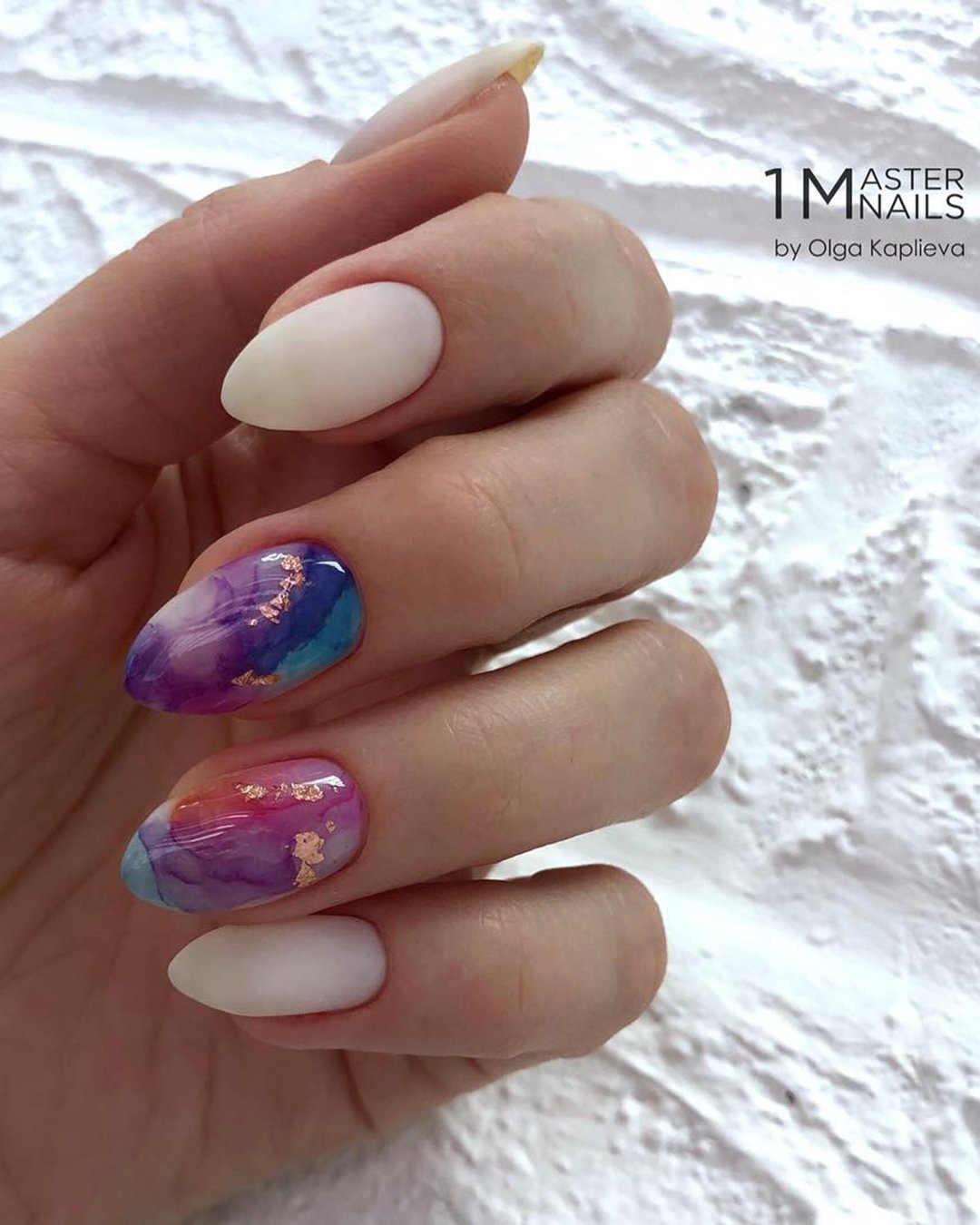 nail ideas for wedding colorful abstract and nude 1masternails