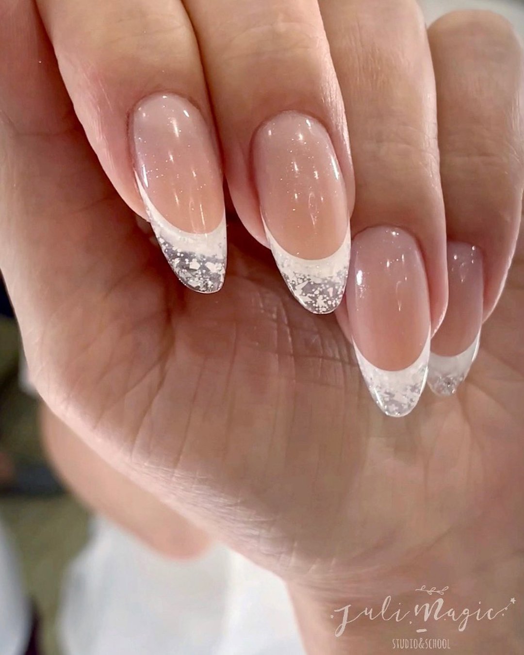 nail ideas for wedding transparent french manicure juli.magic