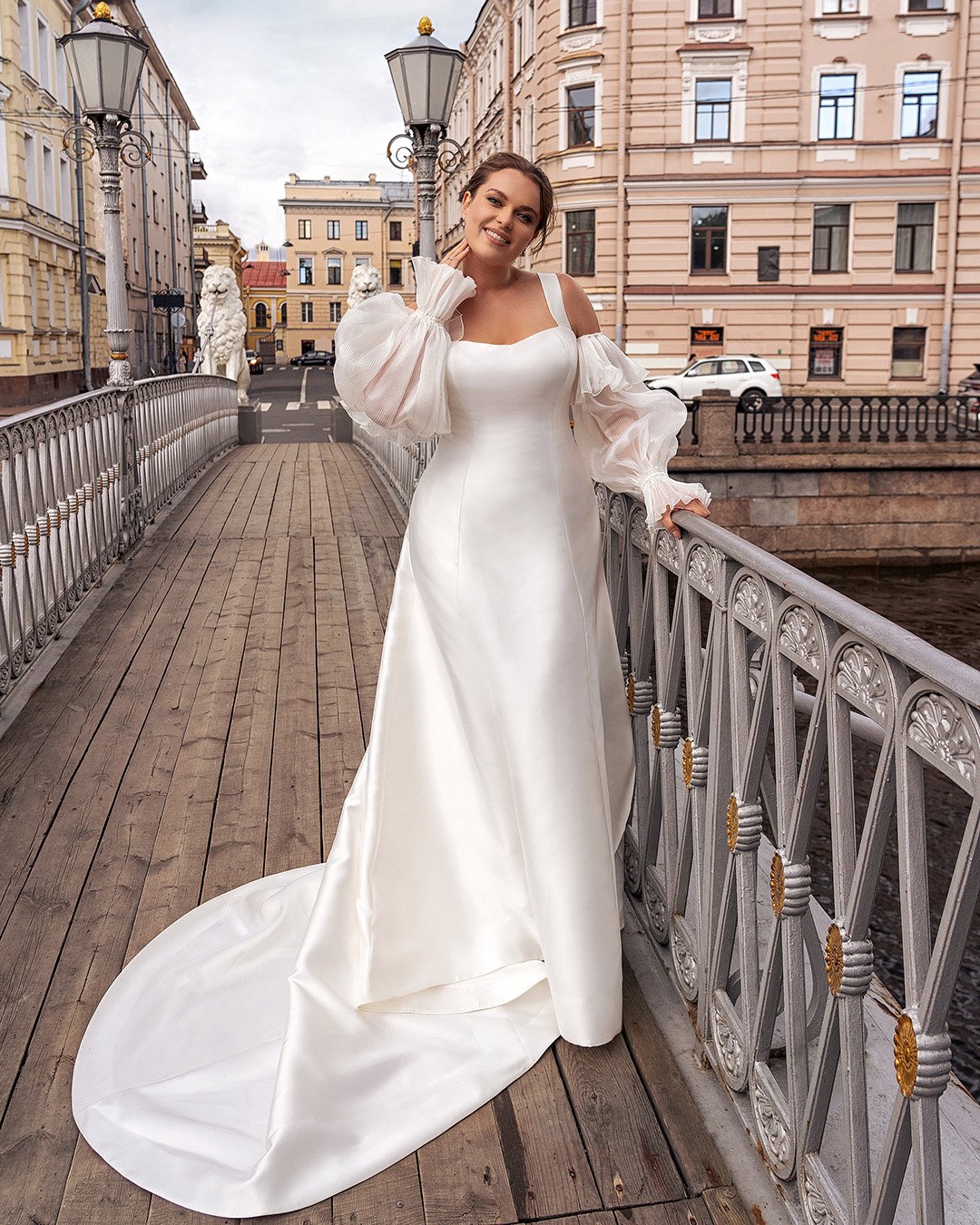 plus size wedding dresses with sleeves simple silk off the shoulder papilio