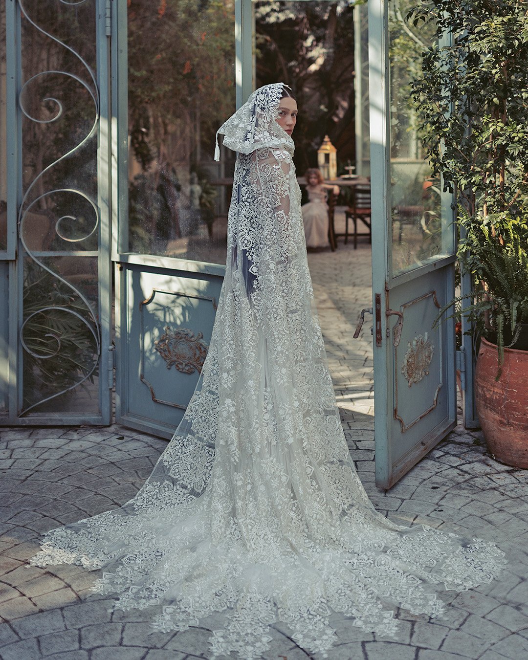 victorian wedding dresses lace with cape train kim kassas
