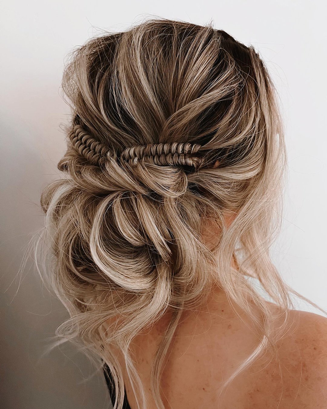 wedding hairstyles for long hair messy textured chignon svglamour