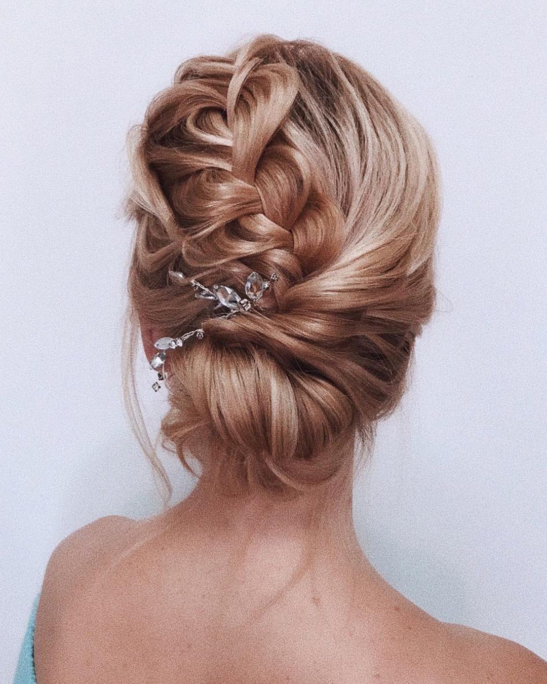 wedding hairstyles for thin hair braided updo belaya_lyudmila