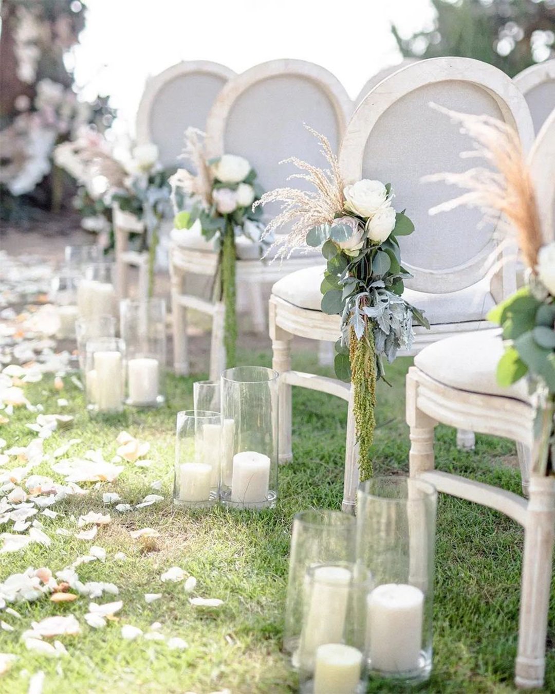 wedding ideas with candles wedding aisle decor