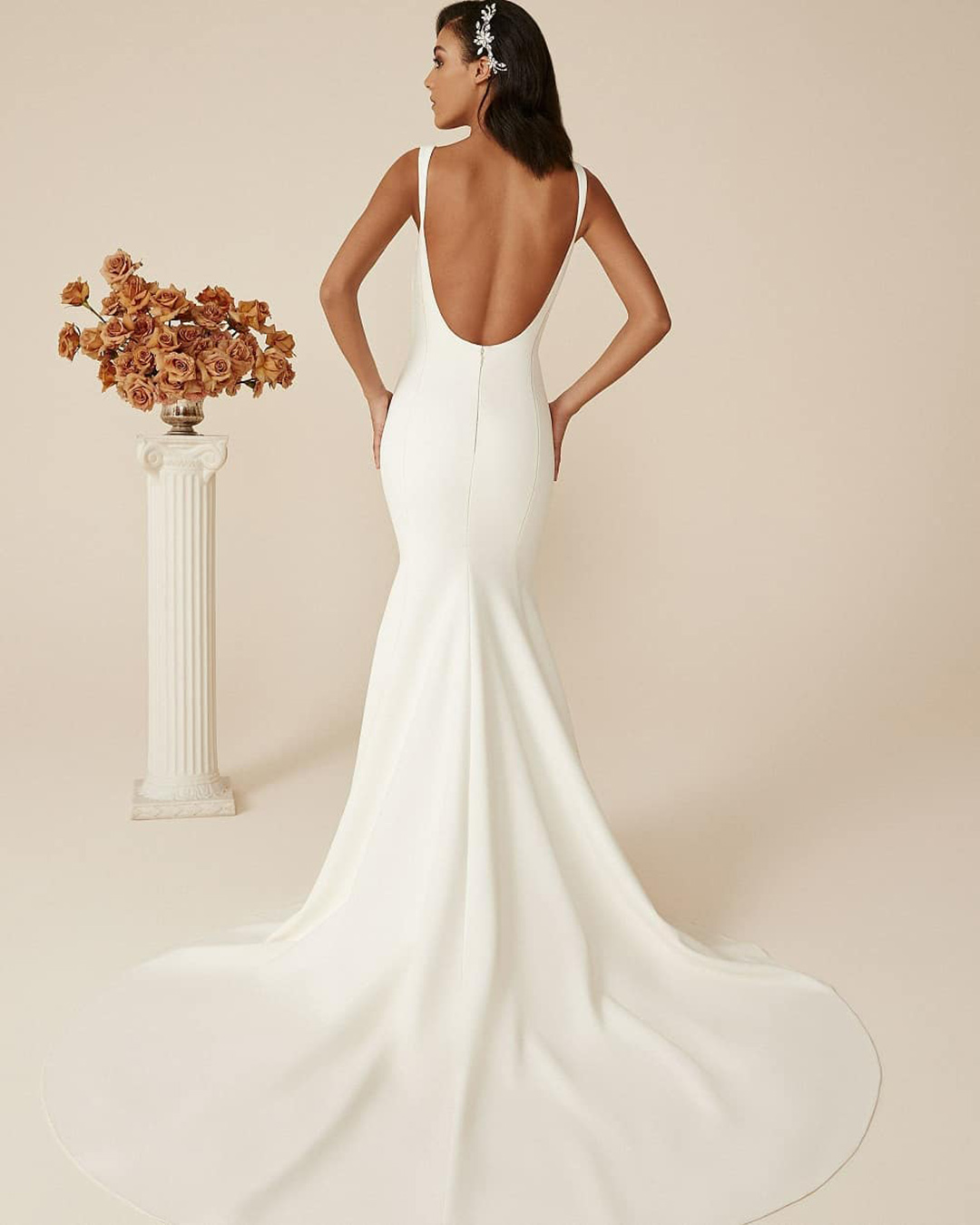 backless wedding dresses simple with sapghetti straps justinalexander