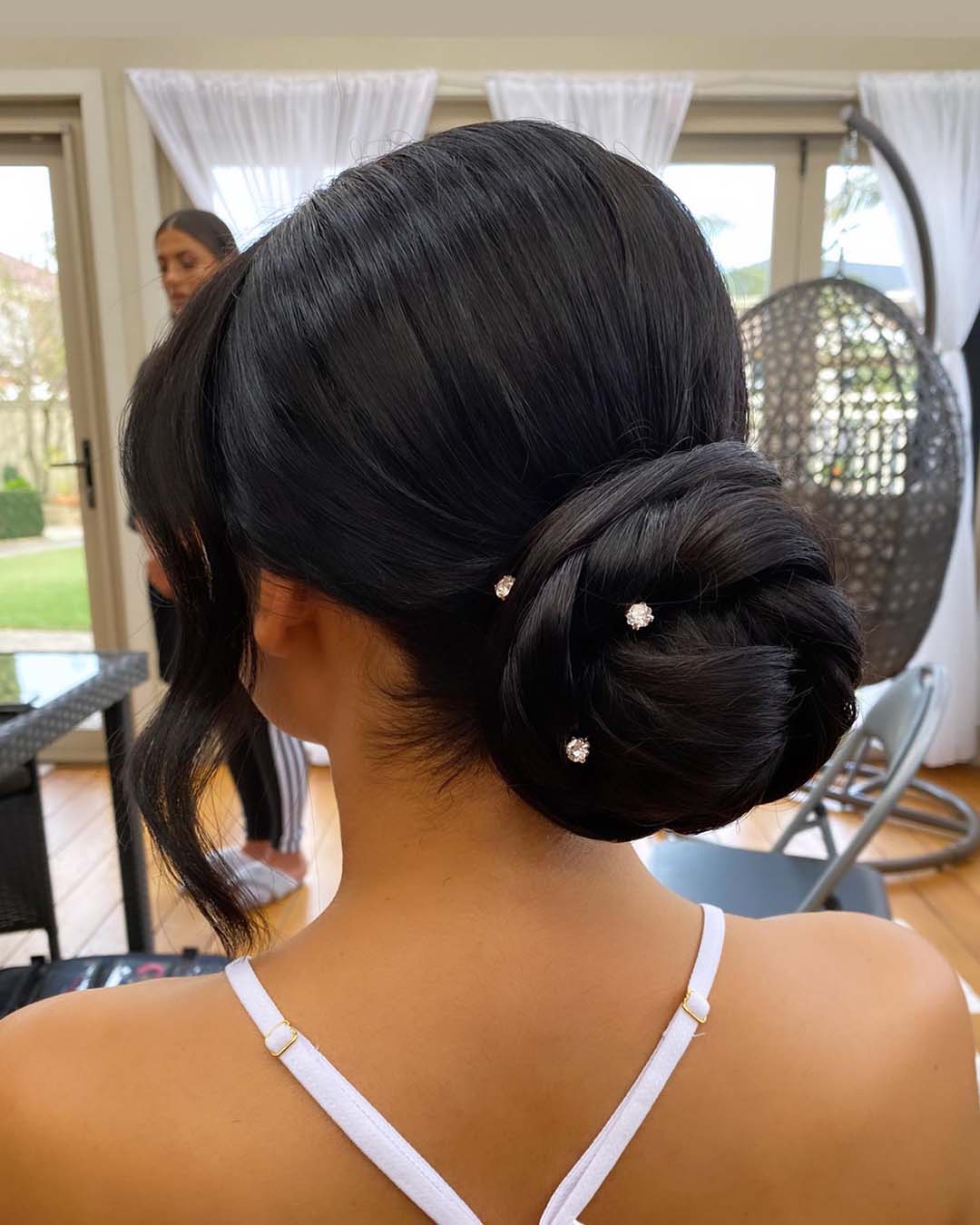 black women wedding hairstyles simple low bun kykhair