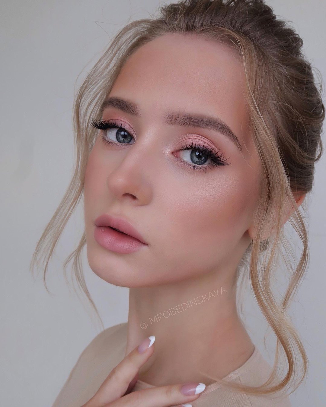 boho wedding makeup natural makeup in pink tones mpobedinskaya