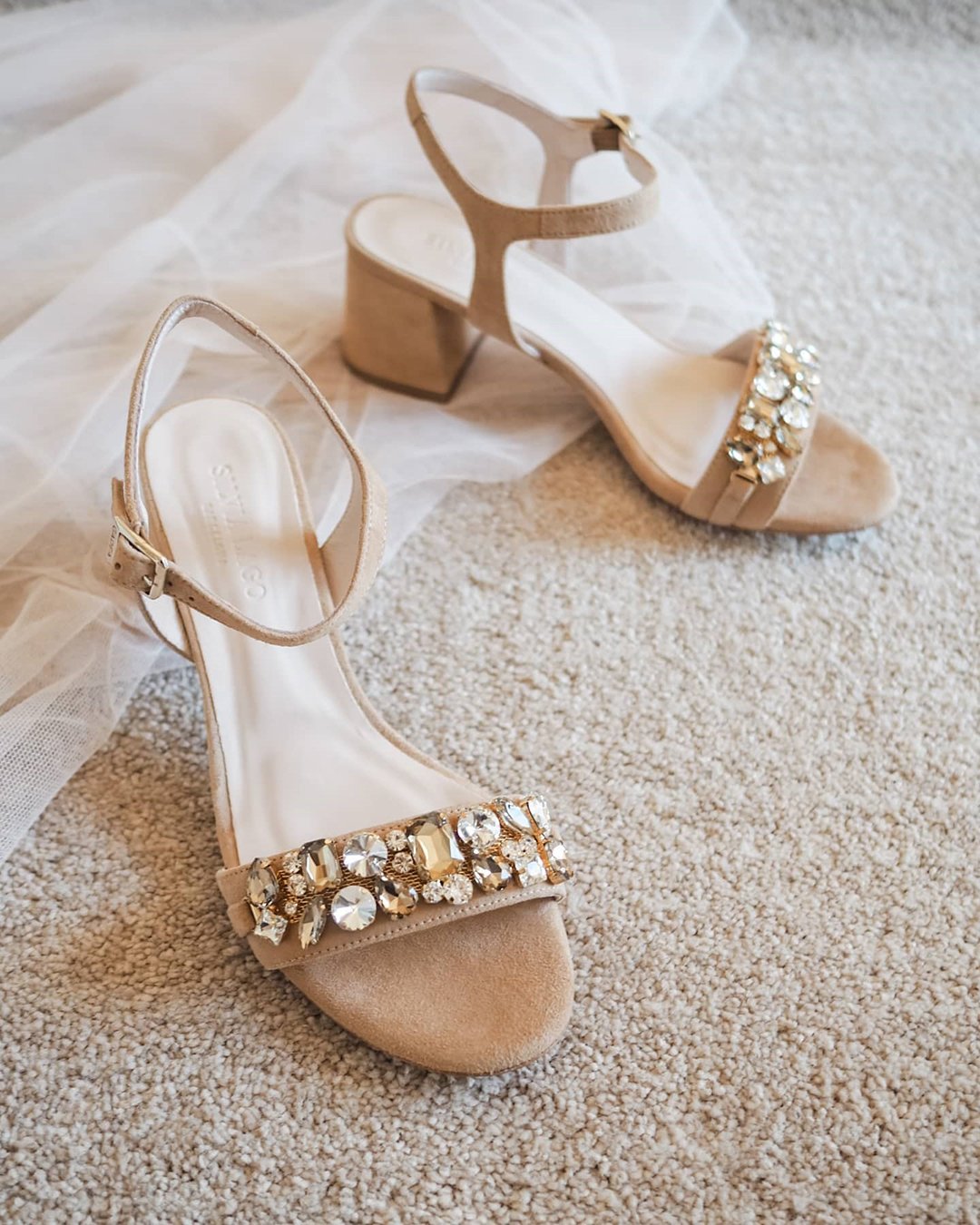 comfortable nude wedding shoes crystal embellished silvialagobrand
