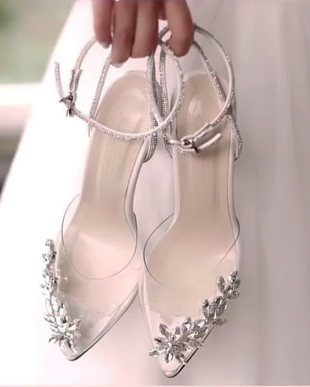 comfortable wedding shoes embellished ankle straps weddyshoes