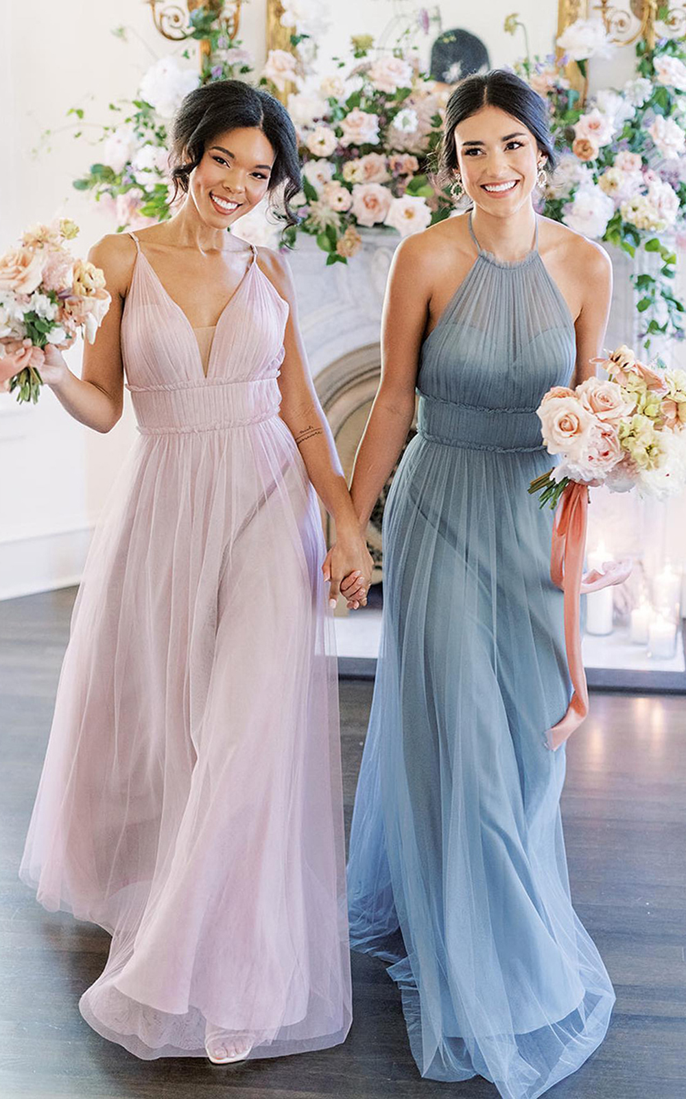 Pink Multi-Ways To Wear Maxi Bridesmaid Dress