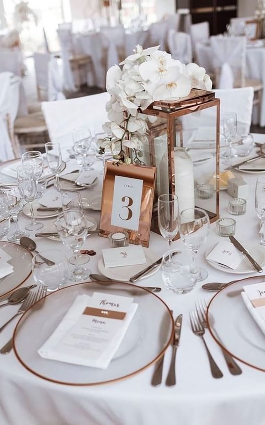 Mirror Wedding Centerpiece Idea