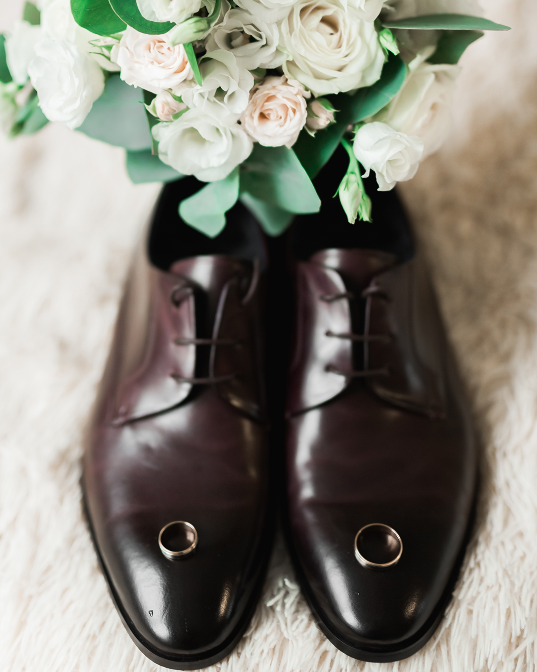 mens wedding attire dark brown shoes vintage shutterstock