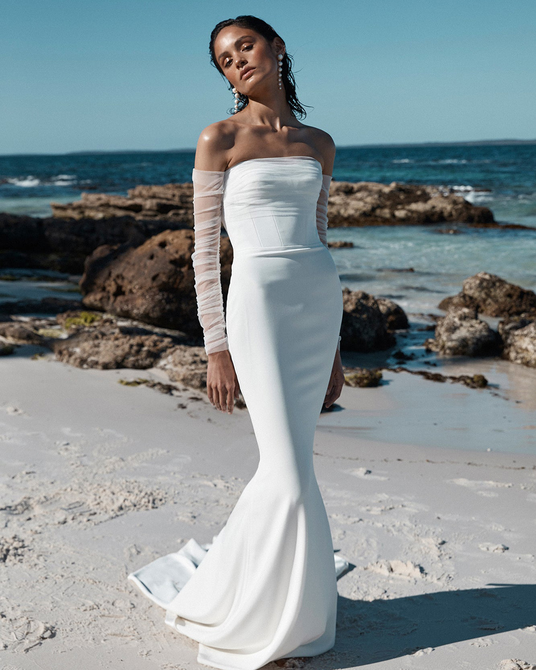 off the shoulder wedding dresses simple mermaid beach kyha