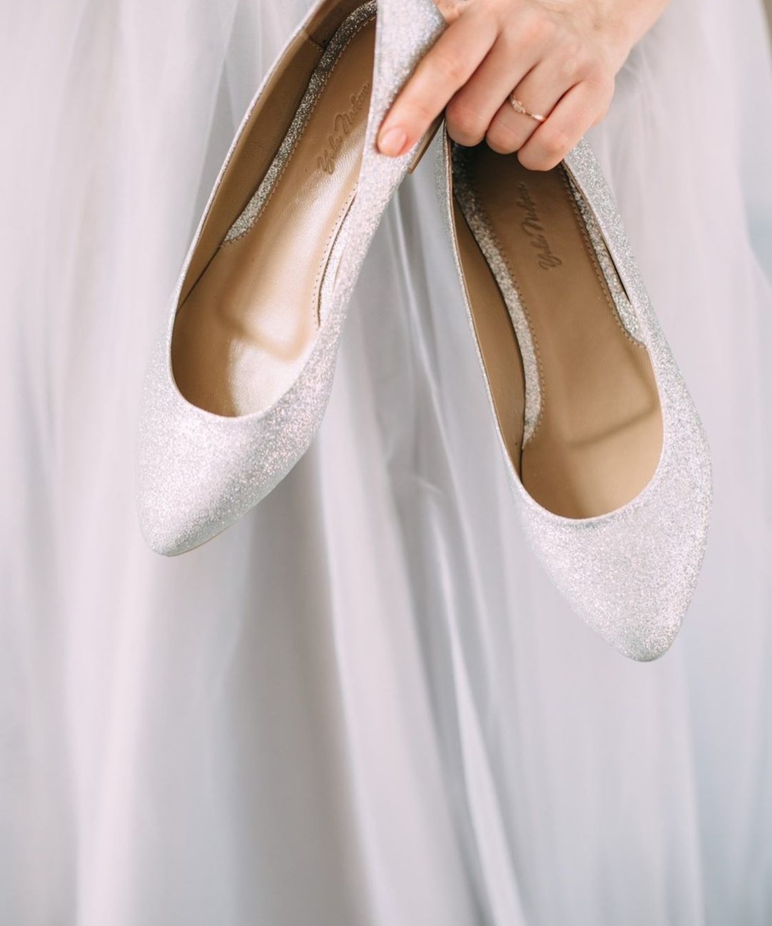 silver shoes