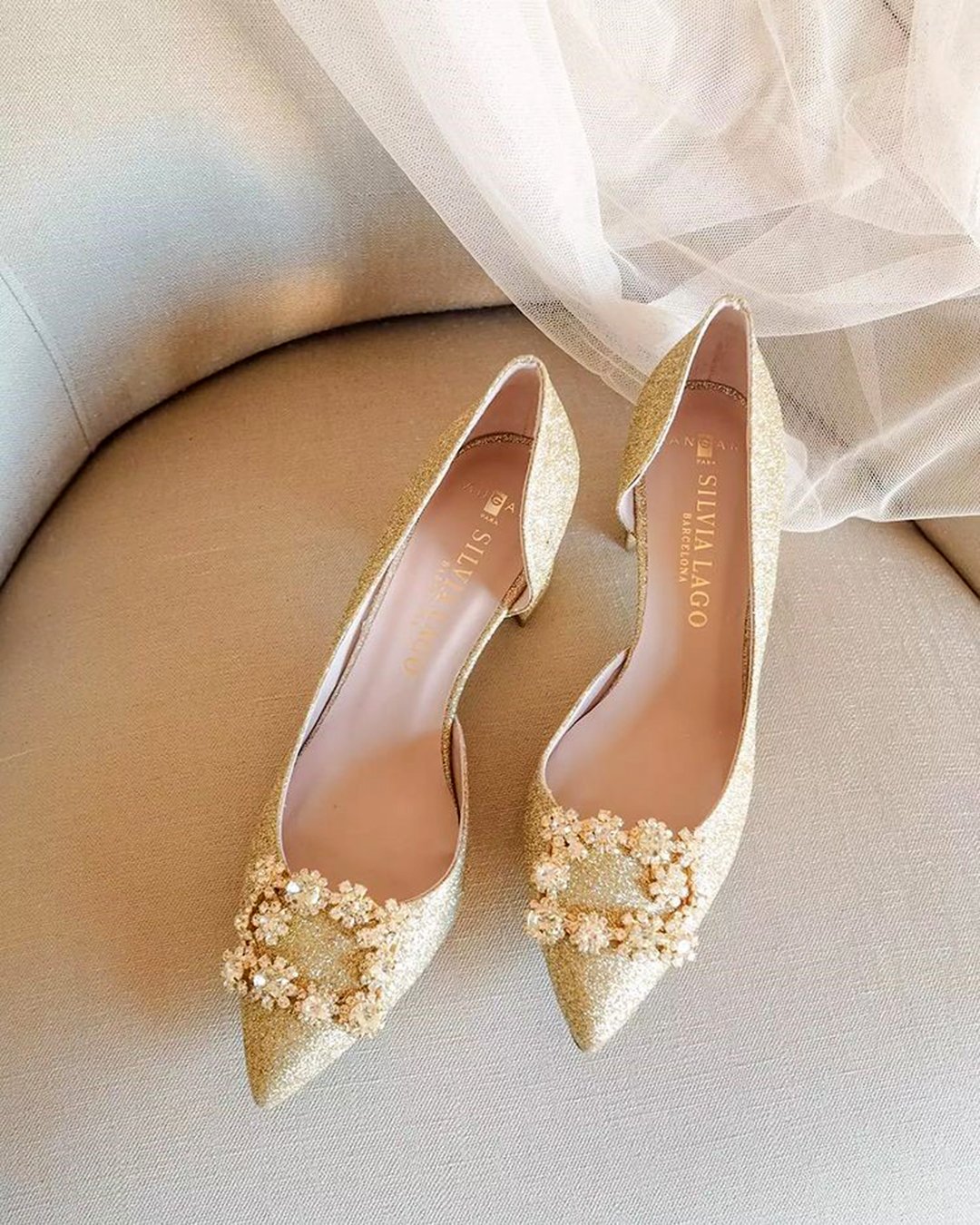 sparkle comfortable wedding shoes for brides silvialagobrand