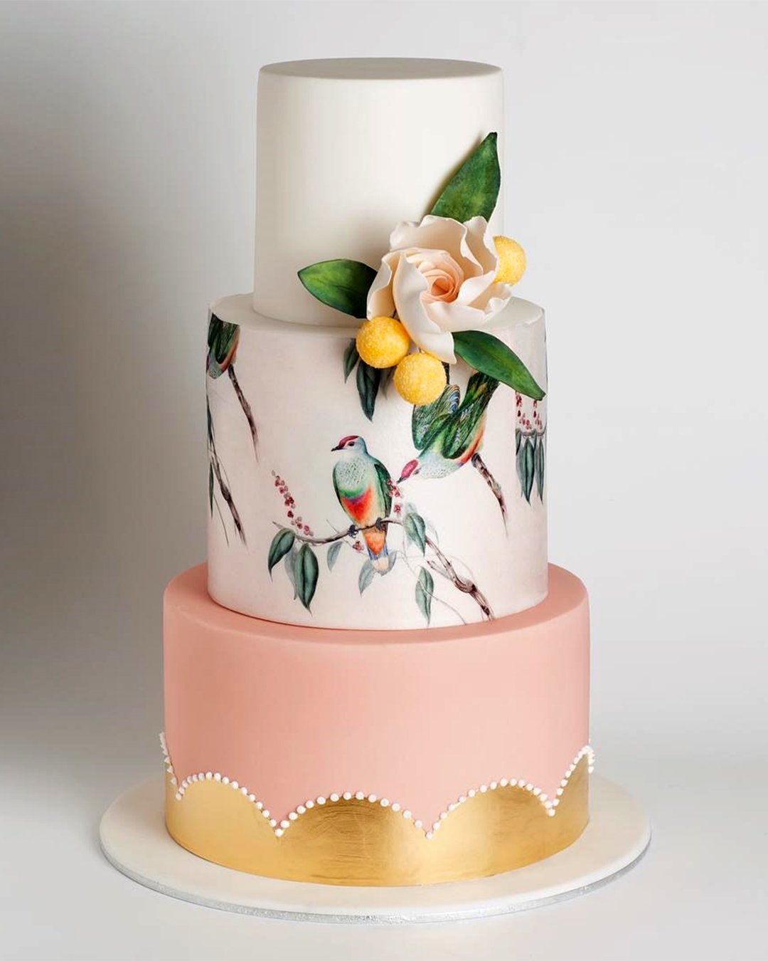 unique wedding cakes lovely painted wedding cakes