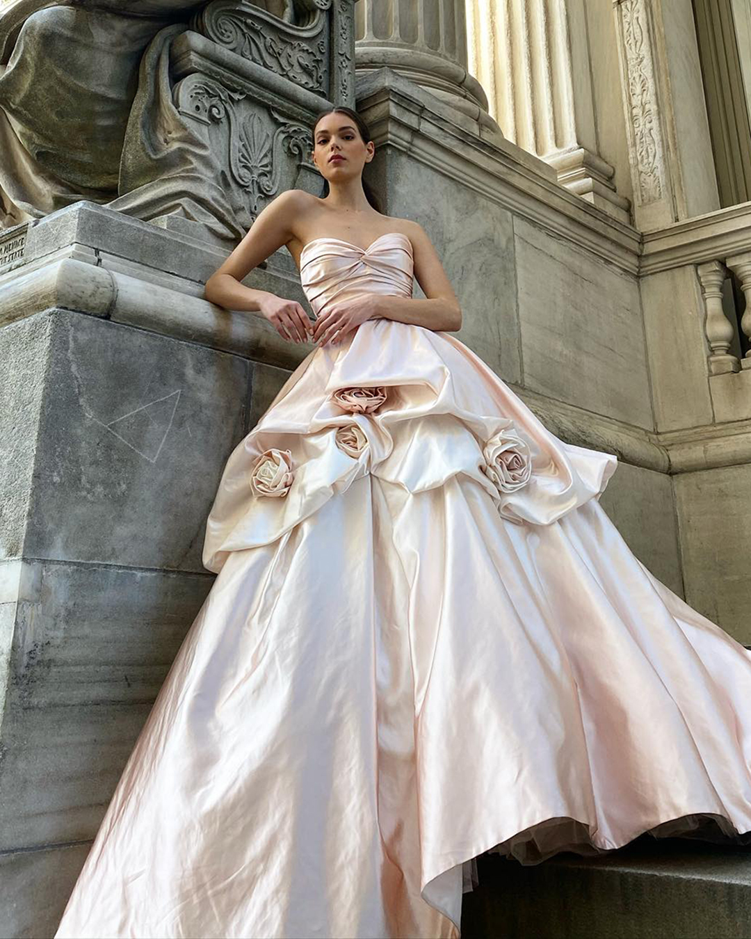 ball gown wedding dresses simple with 3d floral monique lhuiller