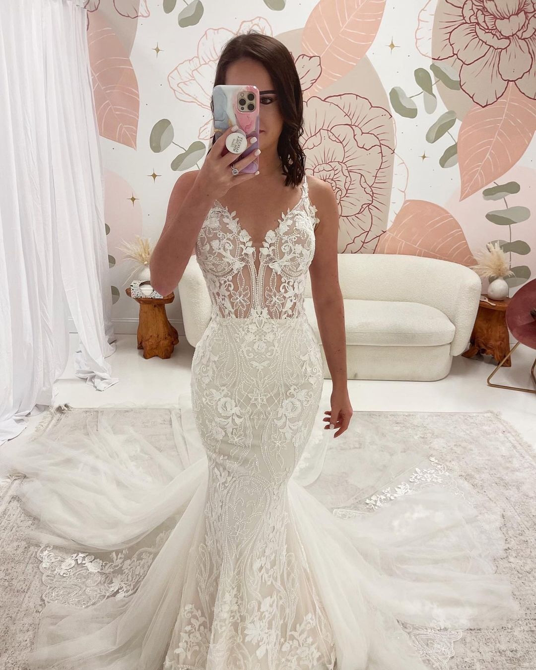 best wedding dresses lace sexy mermaid with spaghetti straps enzoani