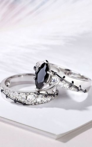 black damond wedding rings