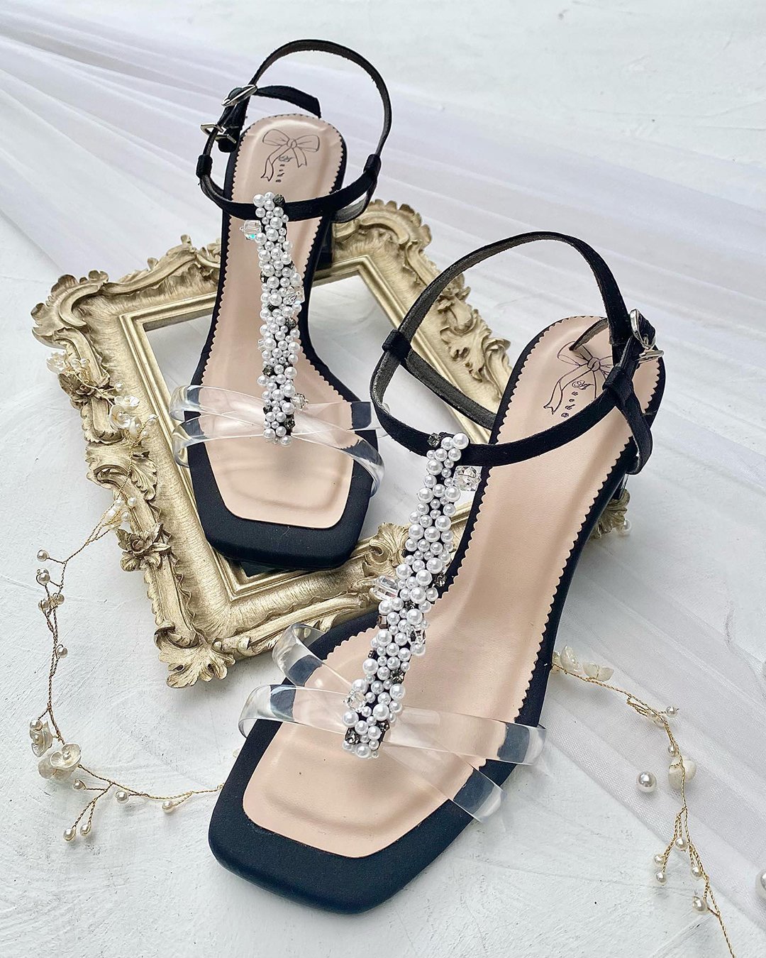 black shoes for wedding with pearls stones comfortable avedafootwear