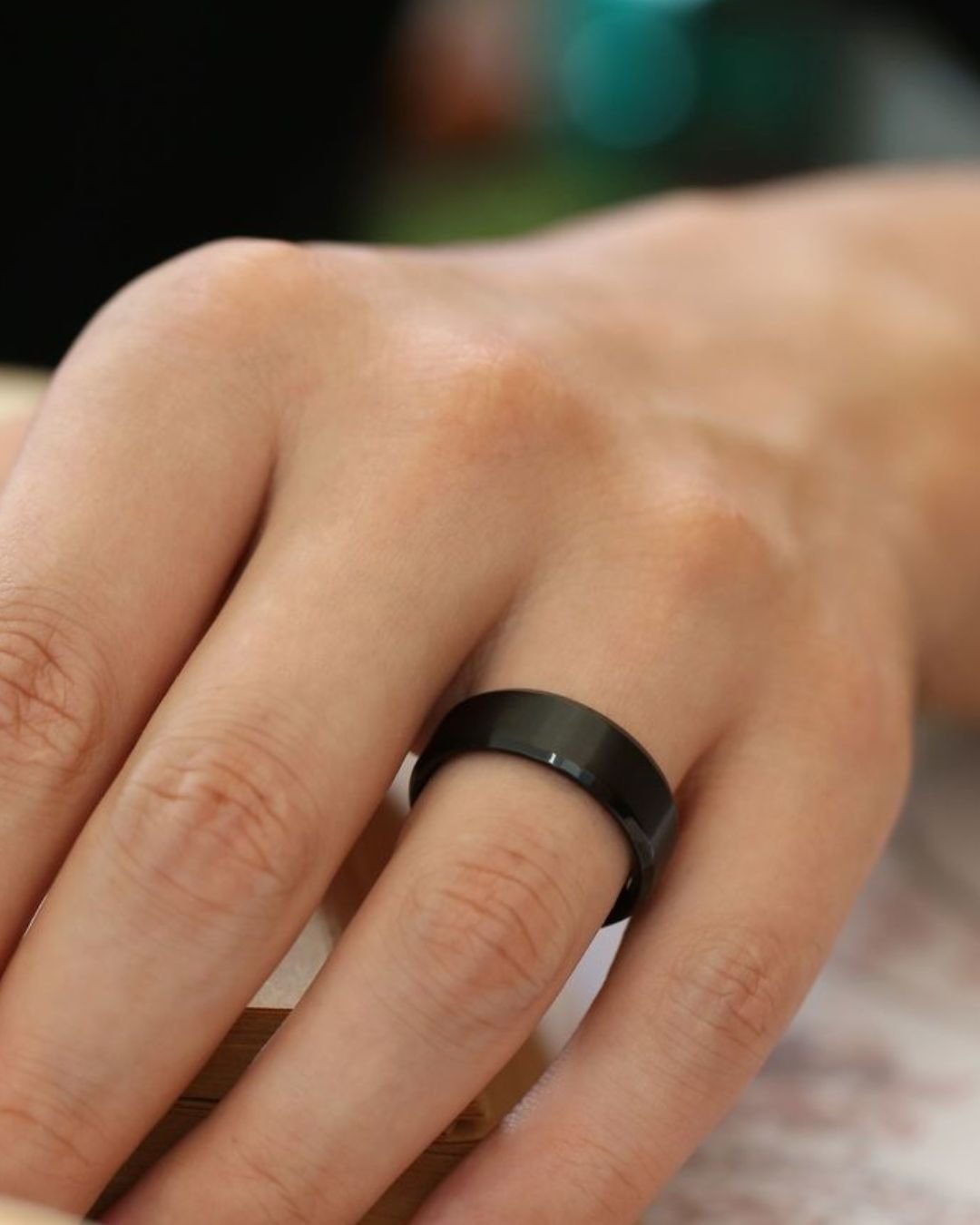 black tungsten mens wedding band silicone rings2