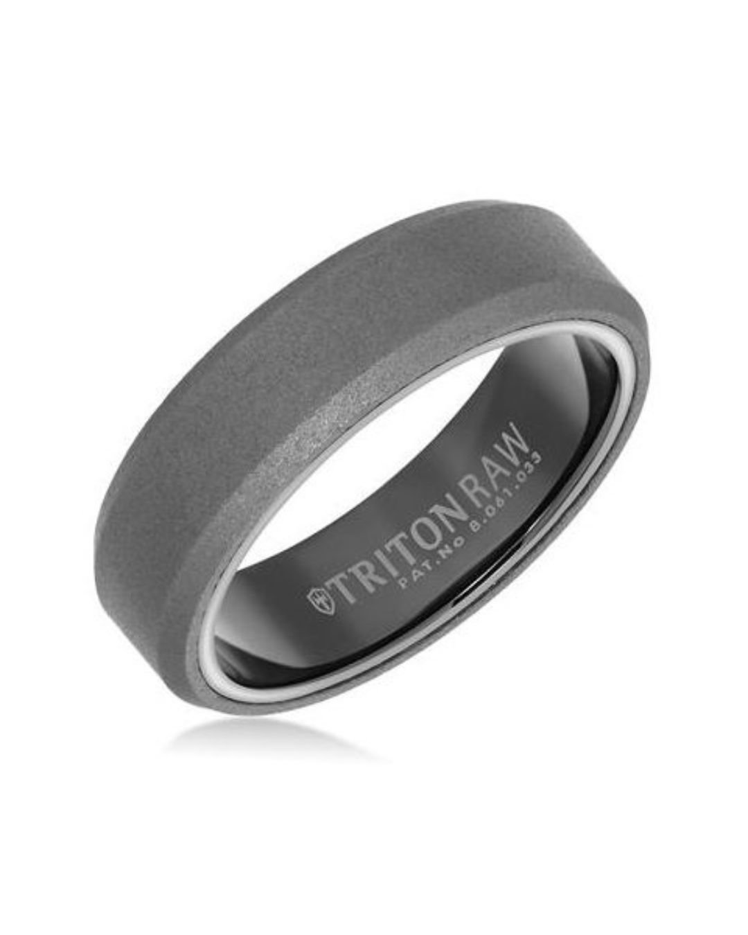 black tungsten mens wedding band trendy rings1