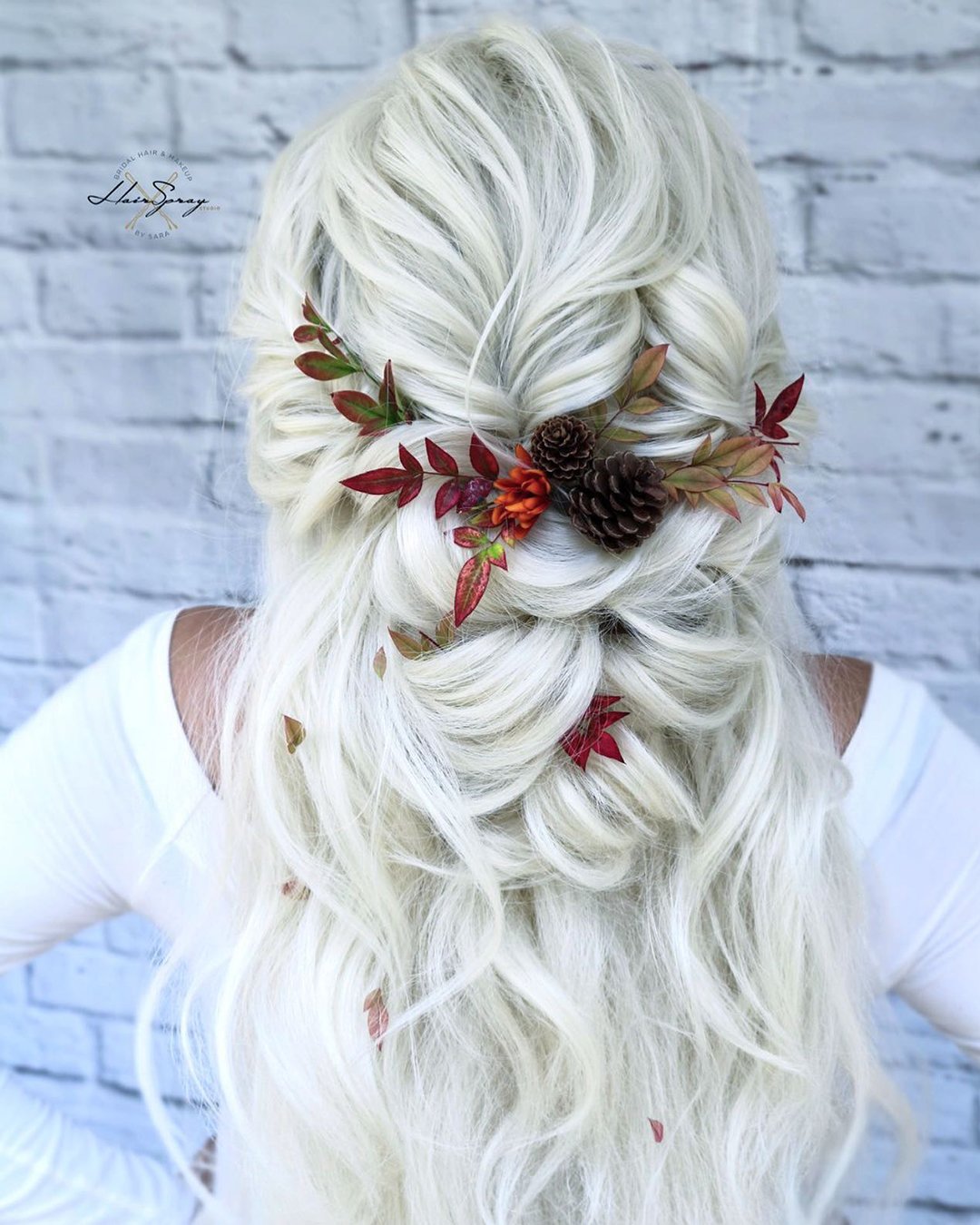 fall wedding hairstyles white hair braid for bride hairspray_studio