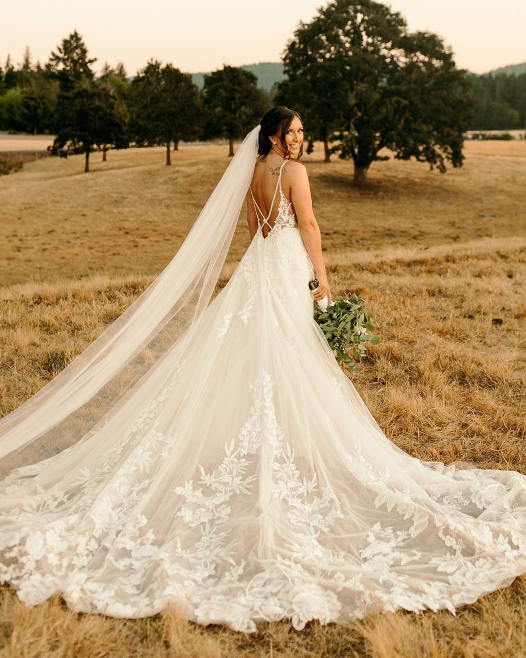 lace wedding dresses boho with spaghetti straps a line martinaliana