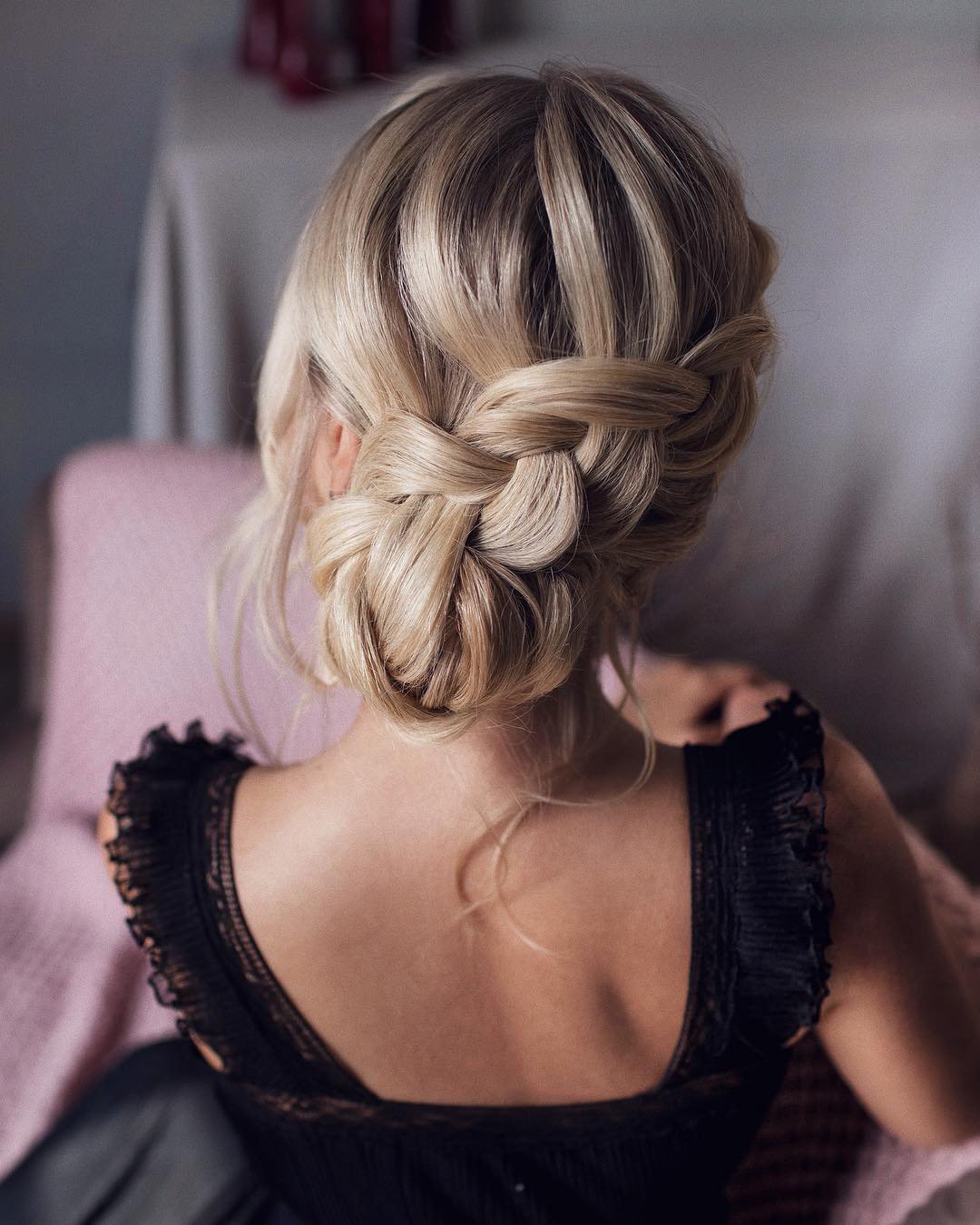 low bun hairstyles for wedding textured low with braid tonyastylist