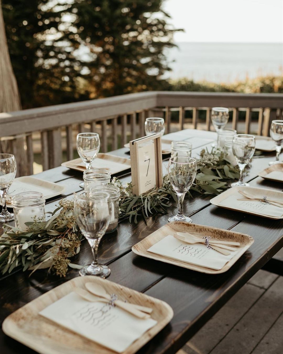 modern wedding decor minimalistic table ideas with greenery