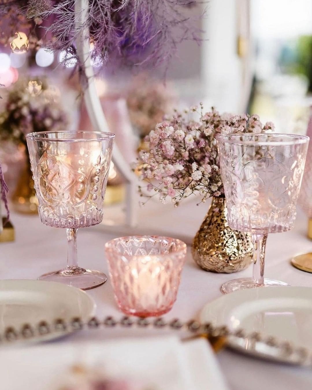 modern wedding decor rose gold color table ideas