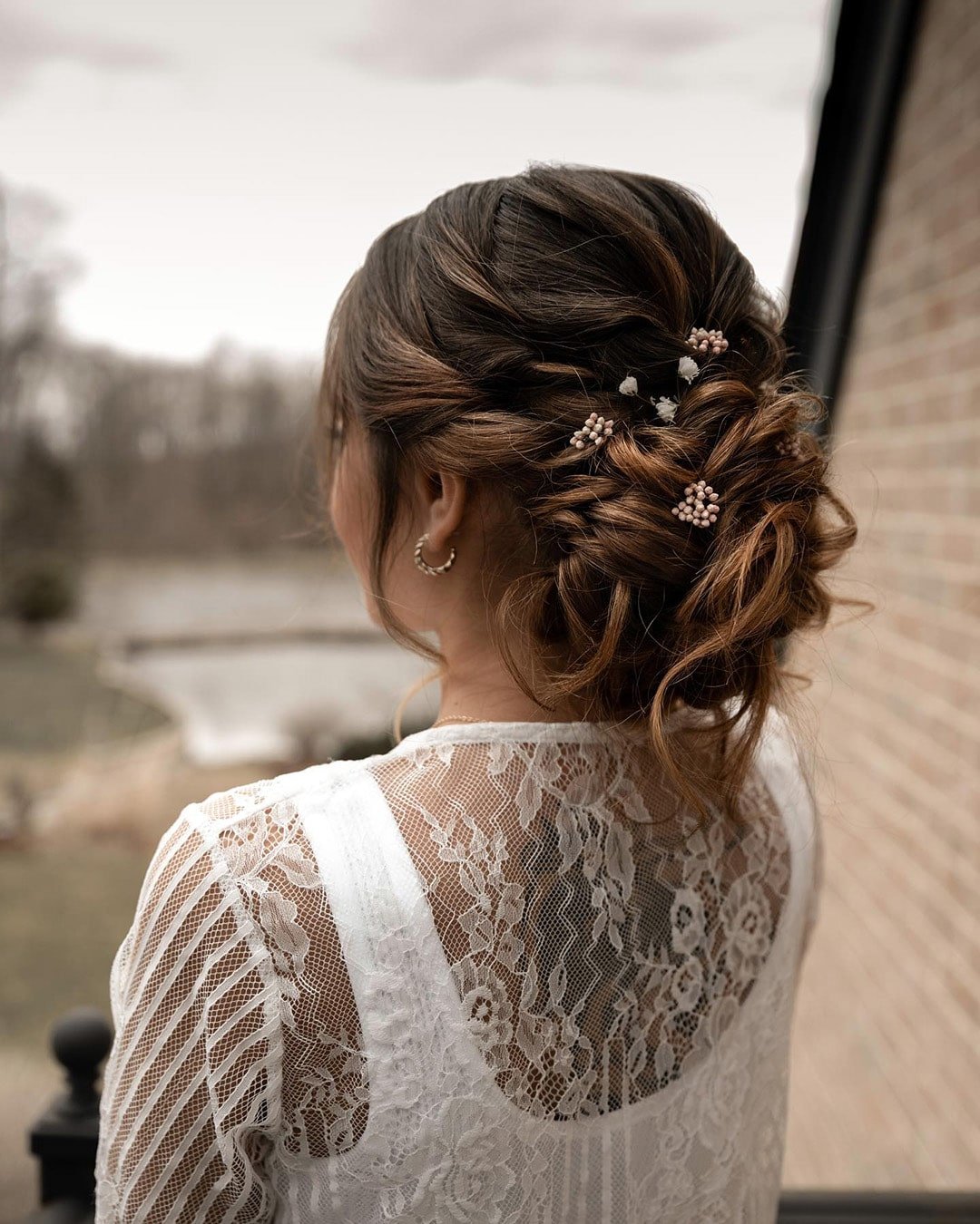 pin up wedding hairstyles messy rustic low bun wb_upstyles