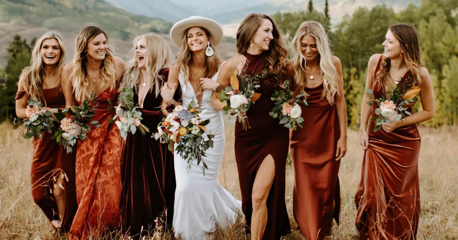 copper dresses for wedding