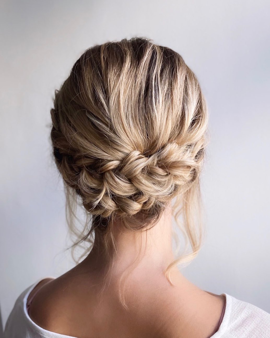 summer wedding hairstyles bun with braid slmakeupandhair