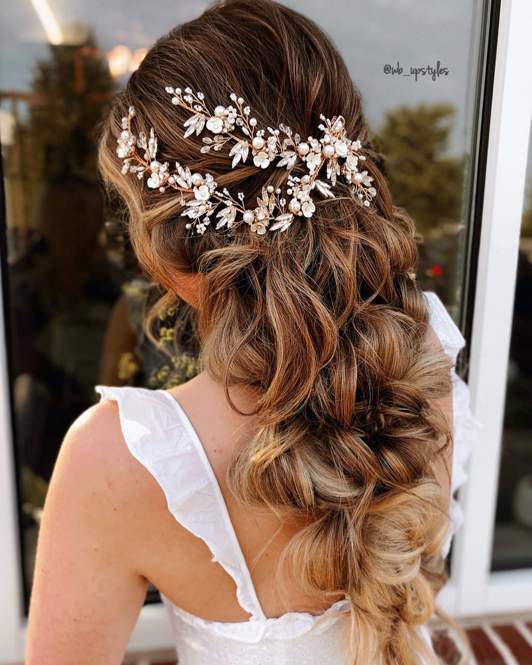 summer wedding hairstyles curly for bride wb_upstyles